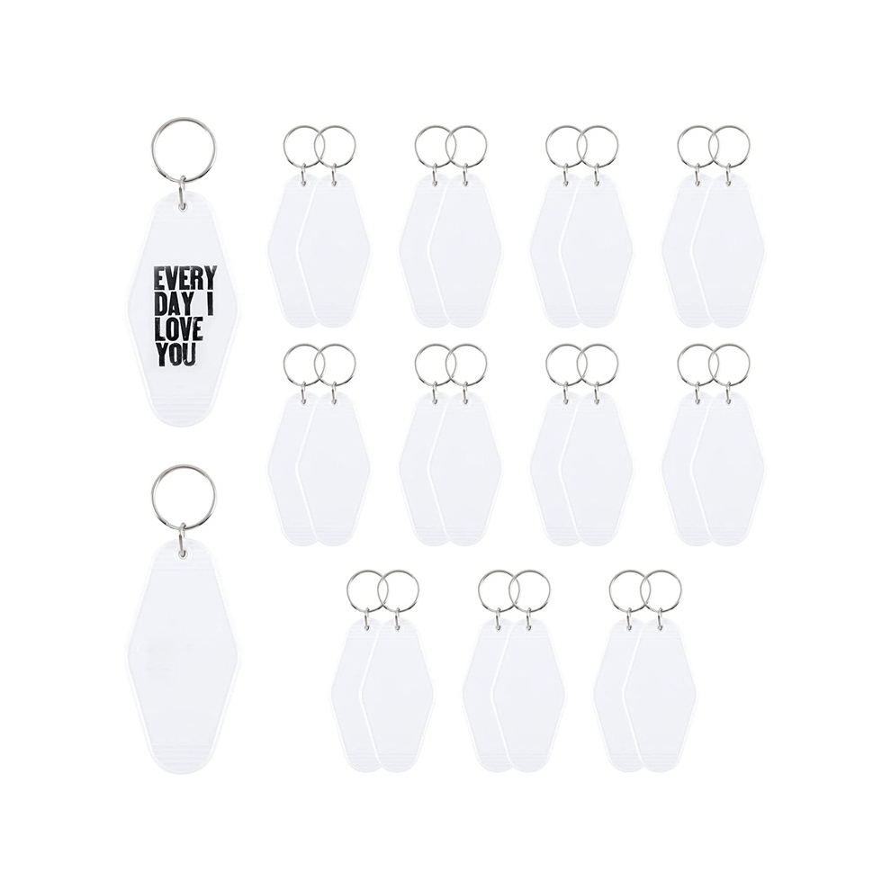 24 Pack Motel Hotel Keychain Blank Vintage Motel Key Tag Hotel Keychain Blanks For Vinyl Projects Sublimation Decoration 4762963303326