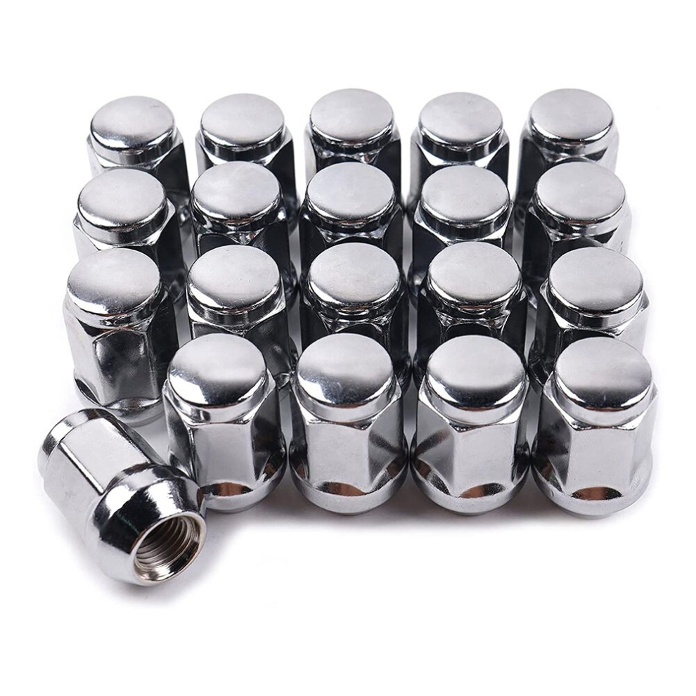 20Pcs 14X1.5 Lug Nuts - 19Mm Lug Nut 1.38 Inch Tall 3/4 Inch Hex Chrome Lug Nuts, For 1999-2021 1500 Silver 4762963346699