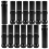 M14X1.5 Wheel Lug Nuts, 24 Pieces 14Mmx1.5 7 Spline Drive Awl Cone Lug Nuts 2Inch Long Black with 2 Socket Key 2