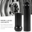 M14X1.5 Wheel Lug Nuts, 24 Pieces 14Mmx1.5 7 Spline Drive Awl Cone Lug Nuts 2Inch Long Black with 2 Socket Key 4