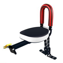 Child Bike Seat, Portable Foldable Front Mount Kids Seat,for Children 2-6 Years, Detachable Child Bicycle Seat,Red