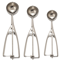 Ice Cream Scoop Biscuit Scoop Set, Stainless Steel Ice Cream Scoop with Trigger Release, Biscuit Scoop, for Baking