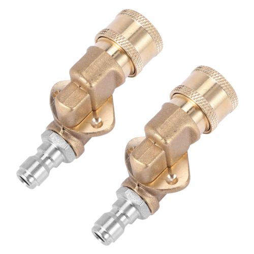 2x Quick Connecting Pivoting Coupler For Pressure Washer Spray Nozzle 4500 Psi 14 Inch 6202