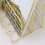 Metal Mesh Desk Organizer Desktop Letter Sorter Mail Tray File Organiser Office Home Bookends Book Holder -Gold 7