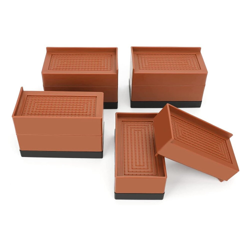 4PCS Furniture Risers 3 Inch Bed Furniture Risers Adjustable Desk Lifts