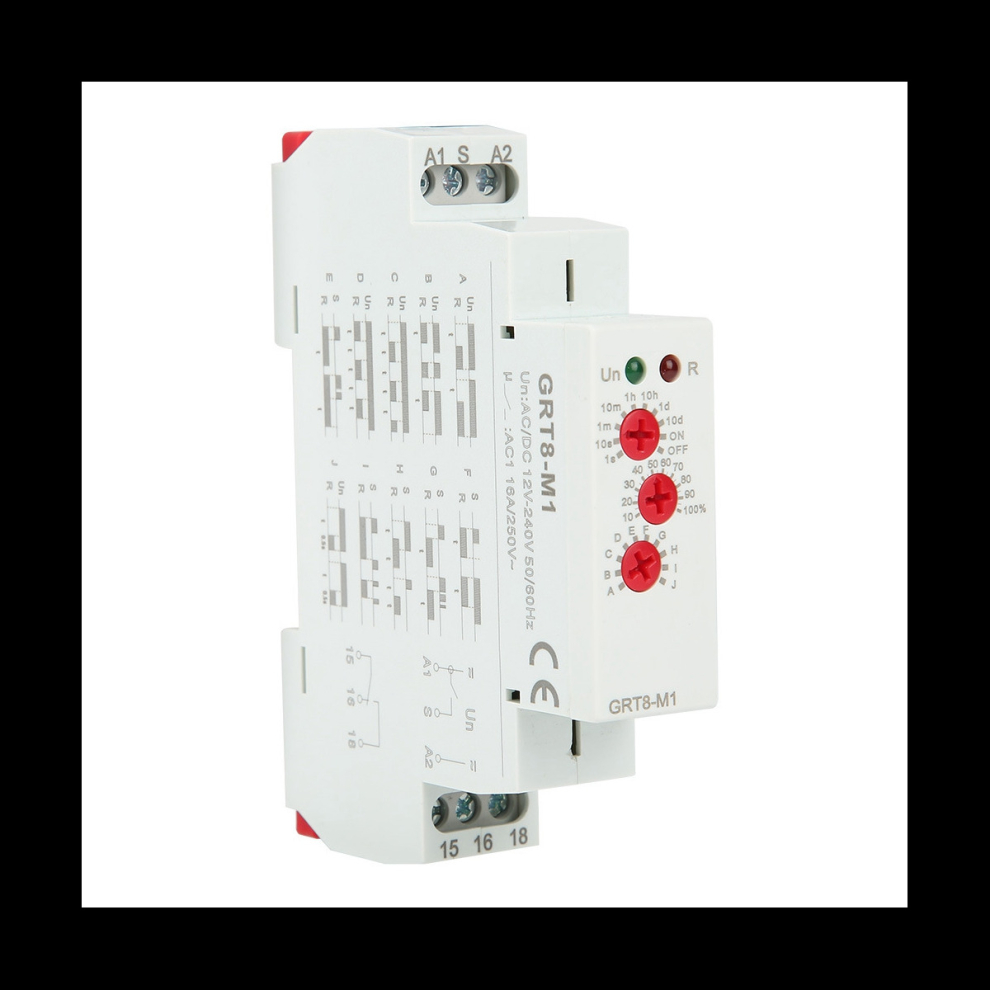 Grt8-M1 Delay Time Relay Multifunctional Timer Ac Dc Contactor Isolator With 10 Functions Din Rail Mount Ac/Dc 12V-240V 4762963390258