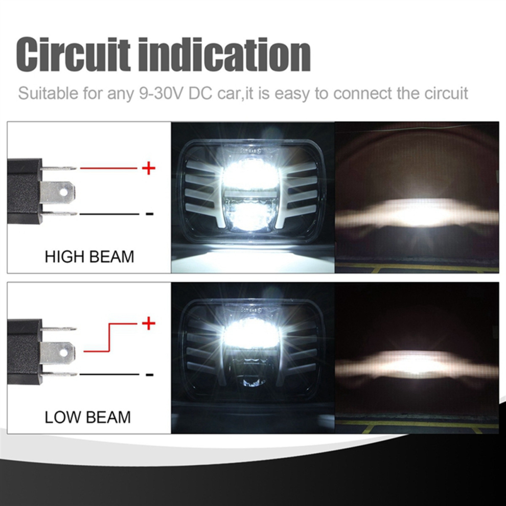 5X7 Inch Led Head 7X6 Led Sealed Beam Head Lamp With High Low Beam For Yj Xj Light 4851069297582