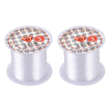2X Jewelry Beading Thread 0.3mm Dia. Clear Nylon Fishing Line Spool 17 Lbs