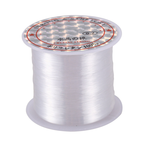 3X 0.2mm Diameter Clear Nylon Fish Fishing Line Spool Beading String 2