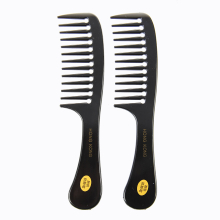 2 Pcs Hairstyle DIY Wide Tooth Plastic Curly Hair Care Handgrip Comb 9"
