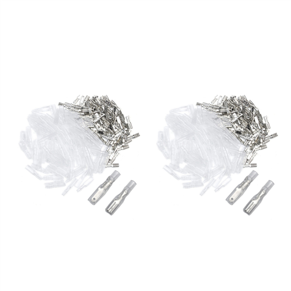 400Pcs Male/Female Spade Crimp Terminals Electrical Insulating Sleeve Wire Wrap Connector, 2.8Mm 4851069249475