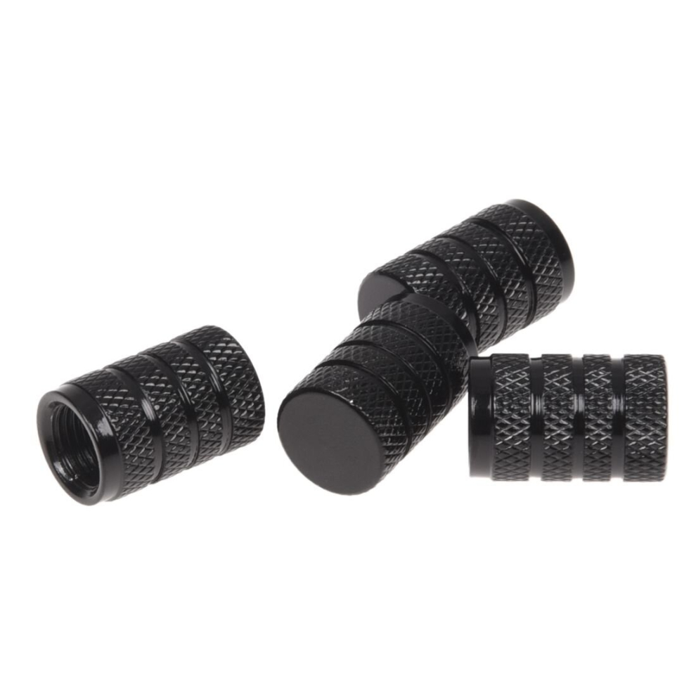 4 Pcs Car Vehicle Tyre Tire Valve Stem Decorative Dust Cap Cover Black 4851069248348