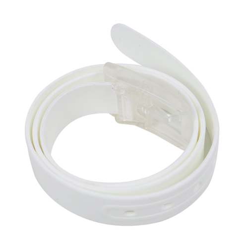 Unisex Stylish Candy Colours Silicone Plastic belt white 1