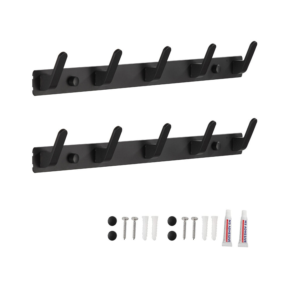 2Pcs Coat Hooks for Wall and Door Stable Coat Rack Rail Wall Coat Rack Towel Hook for Bathroom Kitchen