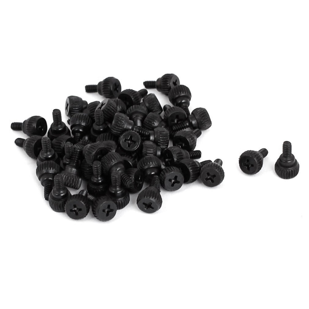 Pc Computer Case Thumbscrews M3.5 Thumb Screws Black 50 Pcs 4851069251072