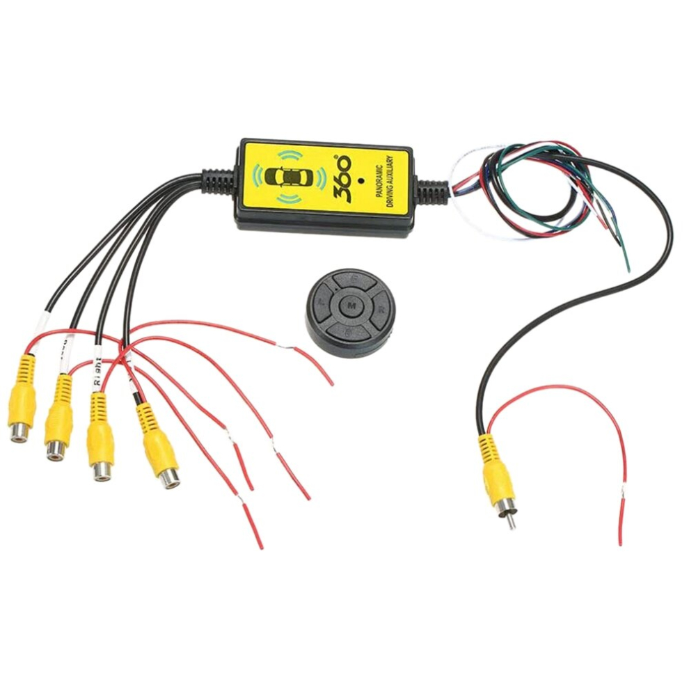 Photos - Reversing Camera 4To1 Car Panoramic 360 Camera Video Reversing Switch Box Car Blind Spot Camera Video Switch Box Wireless Remote Control
