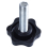 2 Pcs M8 x 30mm Male Thread 32mm Star Head Clamping Knob Black 7