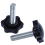 2 Pcs M8 x 30mm Male Thread 32mm Star Head Clamping Knob Black 4