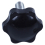 2 Pcs M8 x 30mm Male Thread 32mm Star Head Clamping Knob Black 5