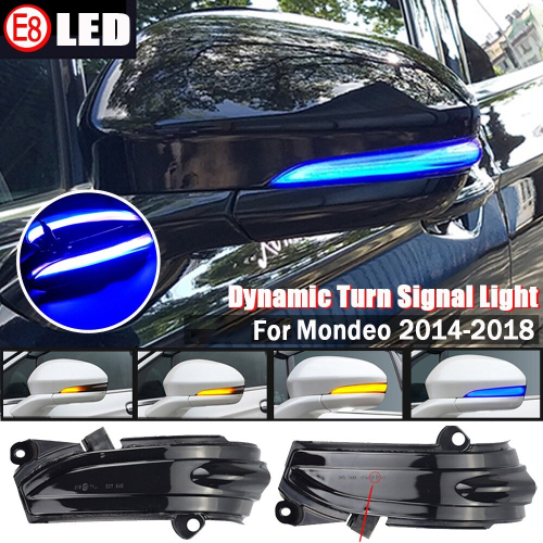 For Mondeo MK5 2014-2019 Car LED Dynamic Side Rearview Mirror Light Turn Signal Light Blue Blinker Indicator 1