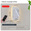 Wall Light Backlight USB Charging 330 Degree Rotation Adjustable Wall Lamp Bedside Study Reading Sconce Lamp White 2