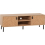 Seconique Leon 2 Door 1 Shelf TV Unit Medium Oak Effect Metal Legs 1