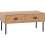 Seconique Leon 2 Drawer Coffee Table Medium Oak Effect Metal Legs 1