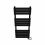 NRG (Black, 1200x450mm) Pre-filled Electric Heated Towel Rail Radiator Flat Panel Thermostatic 4