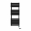 NRG (Black, 1200x450mm) Pre-filled Electric Heated Towel Rail Radiator Flat Panel Thermostatic 2