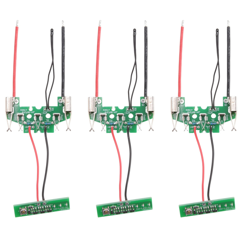 3Pcs Lithium-Ion Battery PCB Charging Circuit Board for Boschs 18V