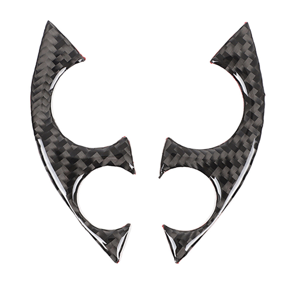 2Pcs Car Carbon Fiber Steering Wheel Decoration Cover Trim Sticker 4851853412702