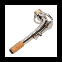 Alto Saxophone Bend Neck Brass Material Sax Instrument 2.5cm, Silver