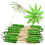 Green Coconut Tree Toothpicks Paper Umbrellas Toothpicks Handmade 2