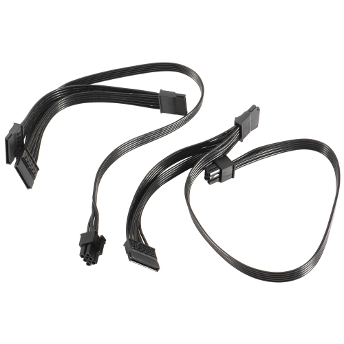 2Pcs 6 Pin to 3X SATA Driver Power Cable for Supernova 650 750 1
