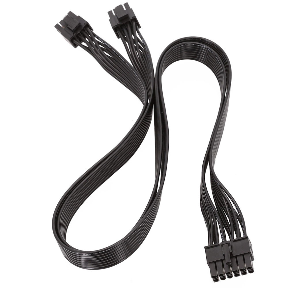 12Pin To Dual 8Pin(6+2) Pci-E Modular Power Cable For (60Cm) Black 4851853494562
