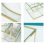 Gold Tissue Box Rectangular Clear Glass Paper Tissue Box for Home 11