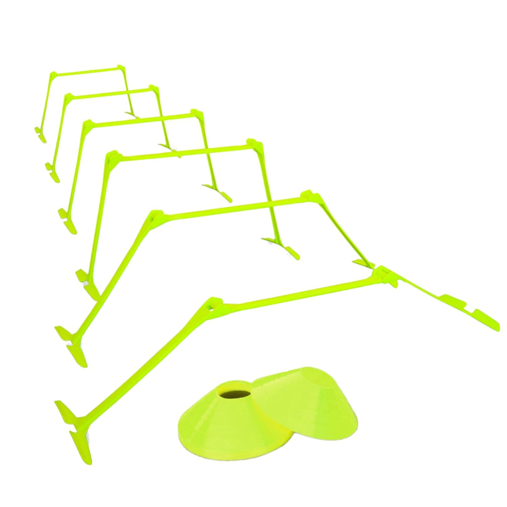 Adjustable Hurdles and Cone Set for Soccer Sports Plyometric Training