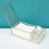 Gold Tissue Box Rectangular Clear Glass Paper Tissue Box for Home 7