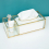 Gold Tissue Box Rectangular Clear Glass Paper Tissue Box for Home 9
