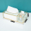 Gold Tissue Box Rectangular Clear Glass Paper Tissue Box for Home 10