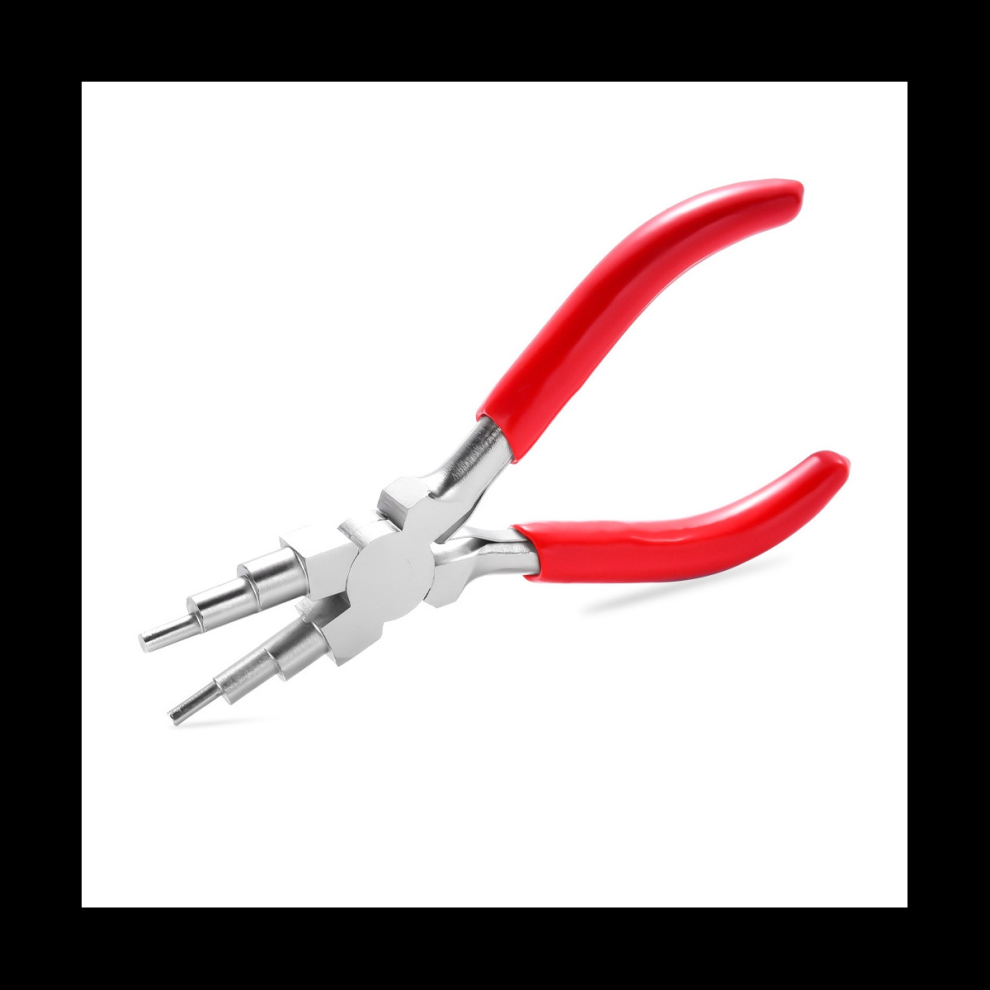 1Pcs Jewelry Pliers Tool Carbon Steel Round Nose Pliers, Red
