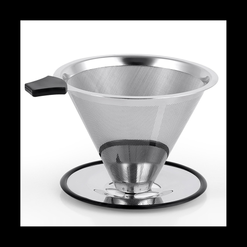 Stainless Steel Cone Coffee Dripper, Slow Drip Coffee Filter