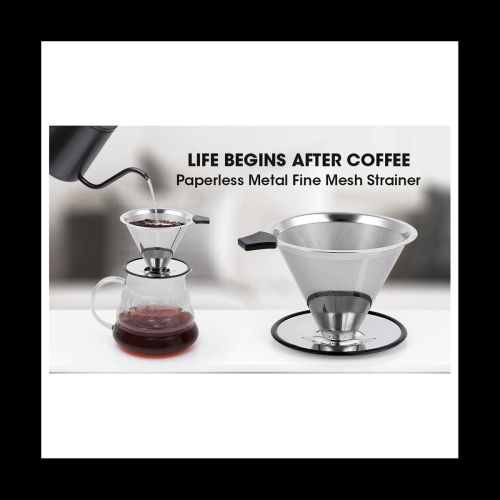 Stainless Steel Cone Coffee Dripper, Slow Drip Coffee Filter 2