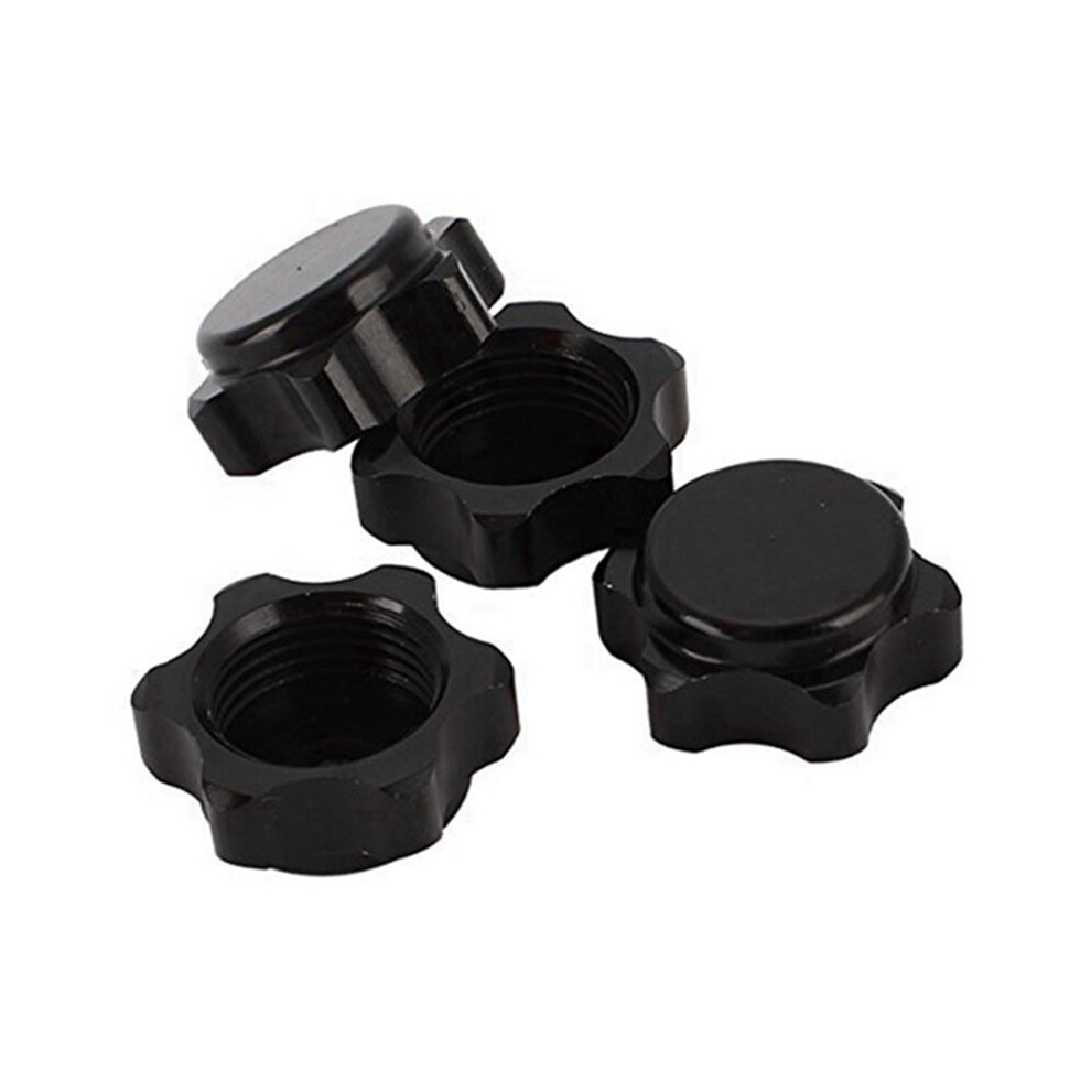 4Pcs Aluminum Wheel Hub Cover 17Mm Hex Nut For 1/8 Rc Car, Black 4852751003924