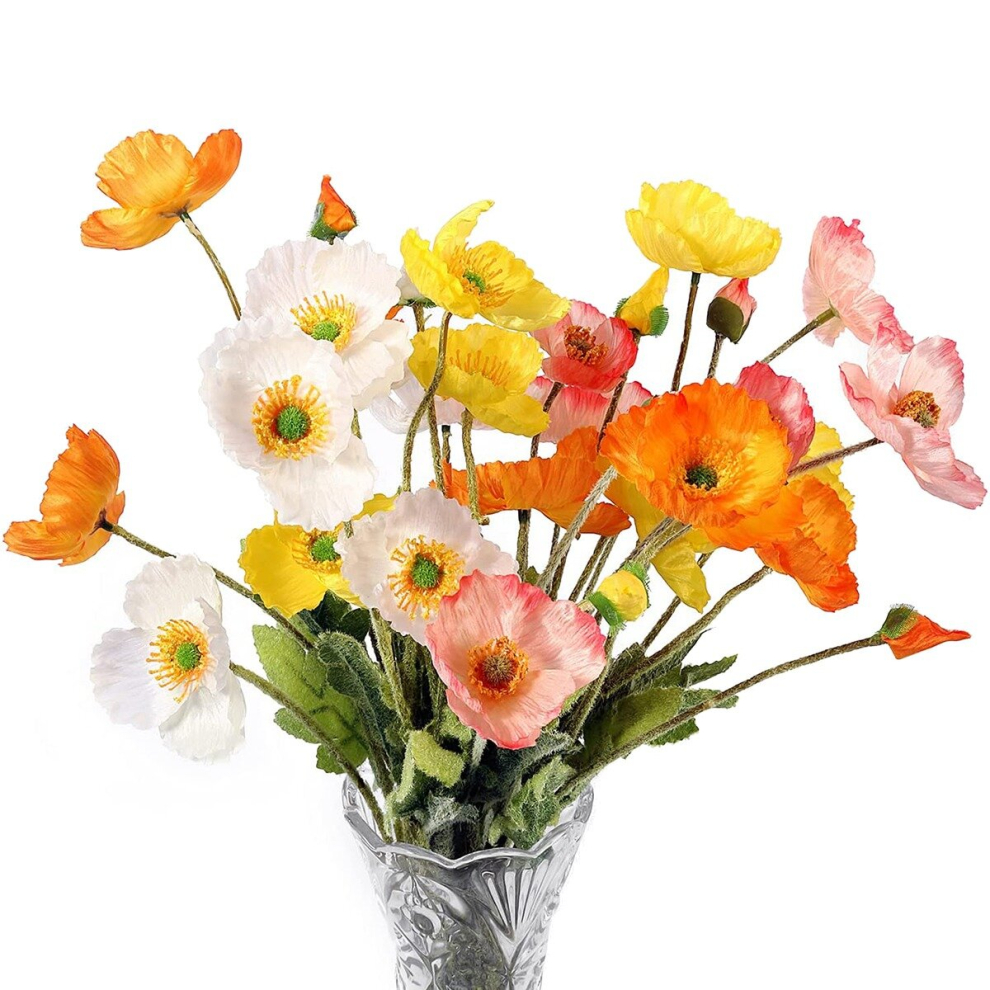 8 Pack Silk for Home Decor Bouquet Faux Flower
