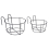 4Pcs Hanging Railing Planters Pot Holders Plant Iron Racks Small 9