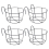 4Pcs Hanging Railing Planters Pot Holders Plant Iron Racks Small 2