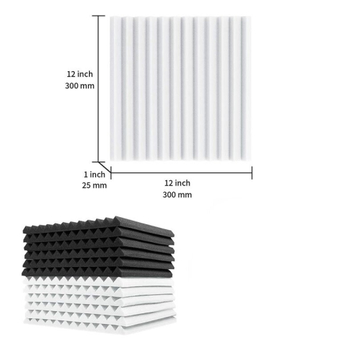 12 Pcs Acoustic Foam Board,Sound Insulation,for Studio Game Room 2
