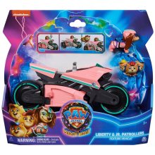 PAW Patrol The Mighty Movie Liberty's Superhero Scooter & Junior Patruljer - Transformerende sidevogn til små redningsmissioner
