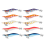 10Pcs Squid Wood Shrimp Fishing Bait 12cm 3.0# with Storage Box 2